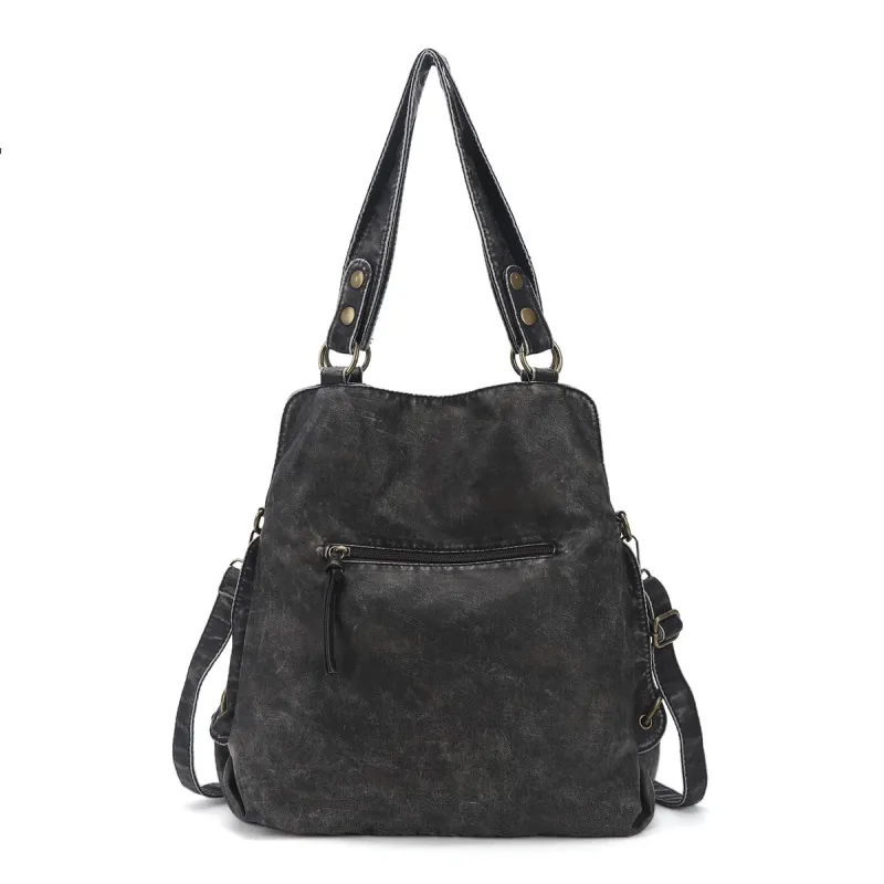 Angel kiss Shoulder Bag Fashion Women's Handbag Vintage PU Satchel Top-Handle Dumpling Shape Multi-Pockets Fashion Crossbody Bag