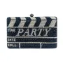 Luxury Diamond Hard Metal Clutch Handbag Crystal Evening Bag with Full Letter Embellishment for Wedding Party Ladies Clutch
