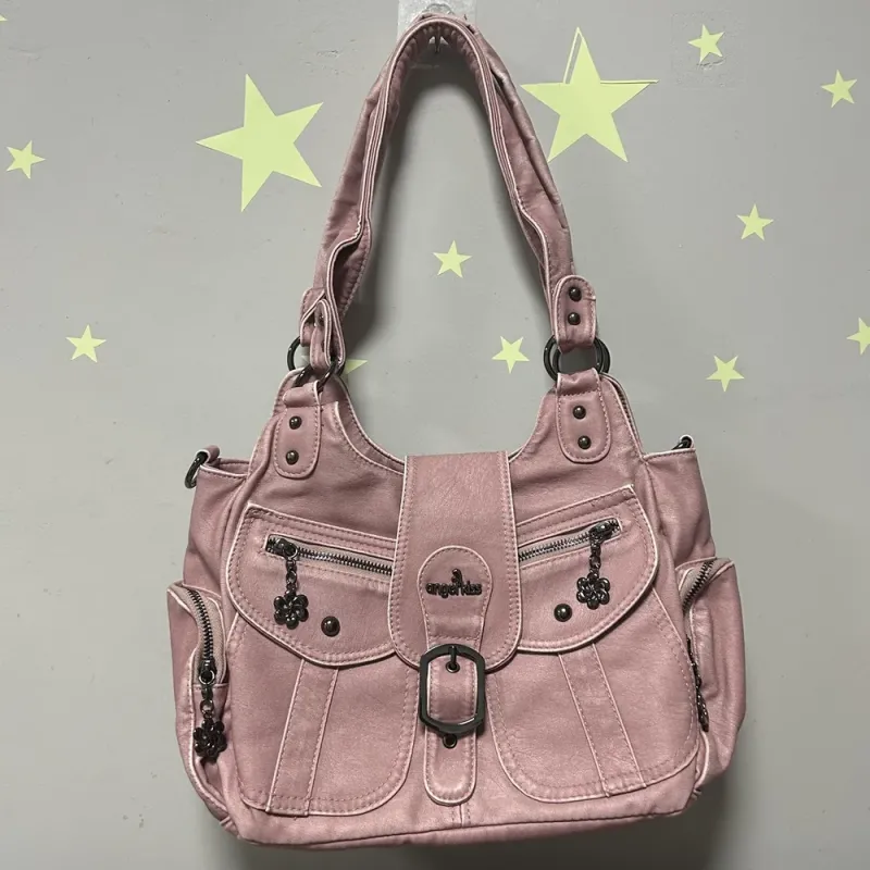 Vintage Women Handbags PU Shoulder Bag Satchel Top-handle Shoulder Bag Fashion Dumpling Pack Multi-pockets Shoulder Bags