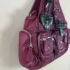 Vintage Bag Women Wine Handbags Satchel Top-handle Handbag PU Shoulder Bag Fashion Dumpling Pack Multi-pockets Shoulder Bags