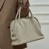 Burminsa Cowhide Genuine Leather Large Shell Tote Handbags For Women 2025 Luxury Designer Office Ladies Shoulder Crossbody Bags