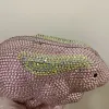 Full Diamond Evening Bags Luxury Designer Pink Rabbit Shaped Crystal Clutches Women Rhinestone Clutch Party Purse Handbags