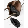 Burminsa Vintage Cow Genuine Leather Large Tote Shoulder Bags For Women 2026 Luxury Designer Korean Shopper Work Ladies Handbags