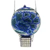 Women Diamongs Bag Balloon National Style Peony Flower Clutch Crystal Party Clutches Purses WHTUOHEND High-End Stones Handbags