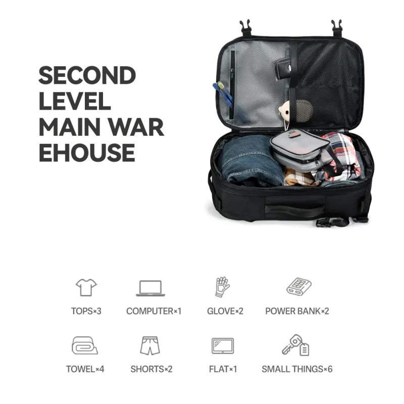 Men business large-capacity travel backpack vacuum compression 17-inch laptop backpack sports bag multi-functional fashion bag
