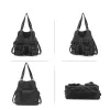 Angel kiss Shoulder Bag Fashion Women's Handbag Vintage PU Satchel Top-Handle Dumpling Shape Multi-Pockets Fashion Crossbody Bag