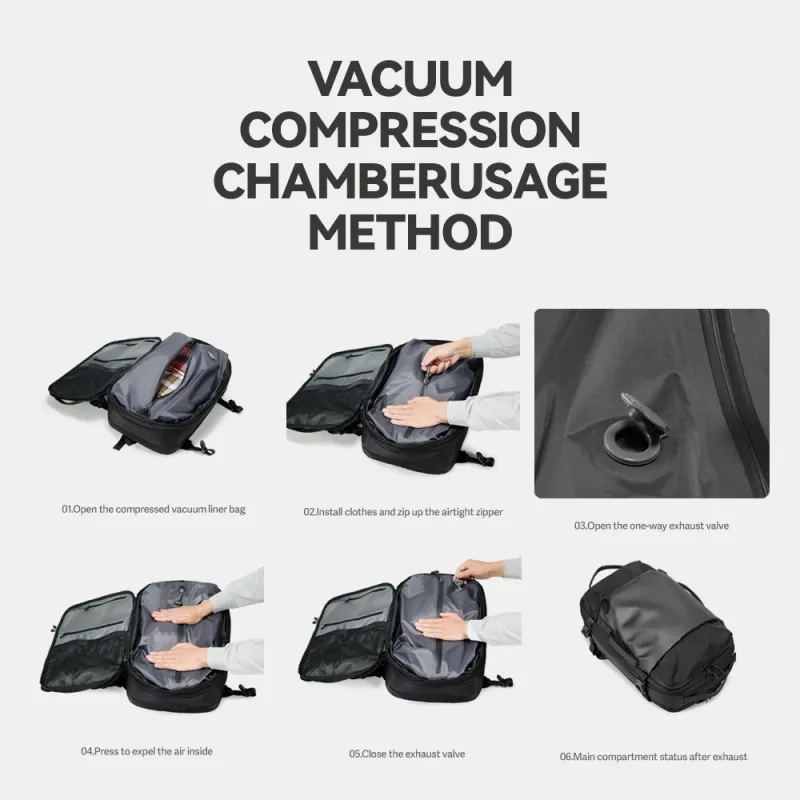 Men Business large-capacity travel backpack multi-functional vacuum compression bag laptop backpack leisure sports bag
