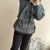 Fashion Small Women's Shoulder Bag Top-Handle PU Leather Satchel Handbag with Phone Pouch And Multi-Pockets Dumpling Pack Style