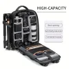 1pc Professional Travel Camera Backpack - Hiking Daypacks with Tripod Bracket, Detachable Anti-theft Passport Lock, Fits 17 In