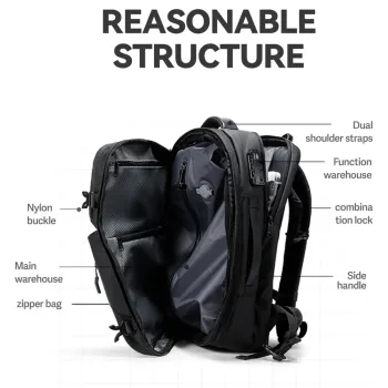 Men Travel Backpack vacuum compression 40L Laptop Backpack Business Large Capacity school Backpack Expanded Hiking backpack