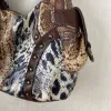 Vintage Women's Shoulder Bag Large Fashion Leopard Print Top-Handle Satchel Dumpling Tote Hobos Handbags