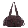 Vintage Bag Women Vintage Handbags Satchel Top-handle Handbag PU Shoulder Bag Dumpling Pack Multi-pockets Shoulder Bags