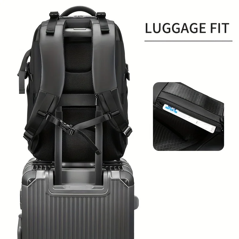 1pc Professional Travel Camera Backpack - Hiking Daypacks with Tripod Bracket, Detachable Anti-theft Passport Lock, Fits 17 In