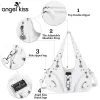 Angel kiss Women Handbags Fashion Shoulder Bag Large Black Tote Top-handle Shopping Pack Multiple Pockets Satchel Lady Purse