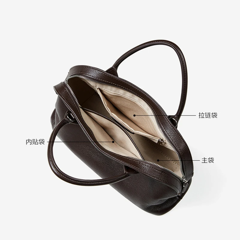 Burminsa Cowhide Genuine Leather Large Shell Tote Handbags For Women 2025 Luxury Designer Office Ladies Shoulder Crossbody Bags