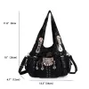 Vintage Women Fashion Handbags Large Shoulder Bags PU Leopard Handbag Satchel Big-capacity Shoulder Bag Phane Purse bolsa