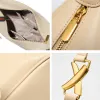 Burminsa Cowhide Genuine Leather Underarm Shoulder Bags For Women 2026 Luxury Designer Crescent Purses Half Moon Ladies Handbags