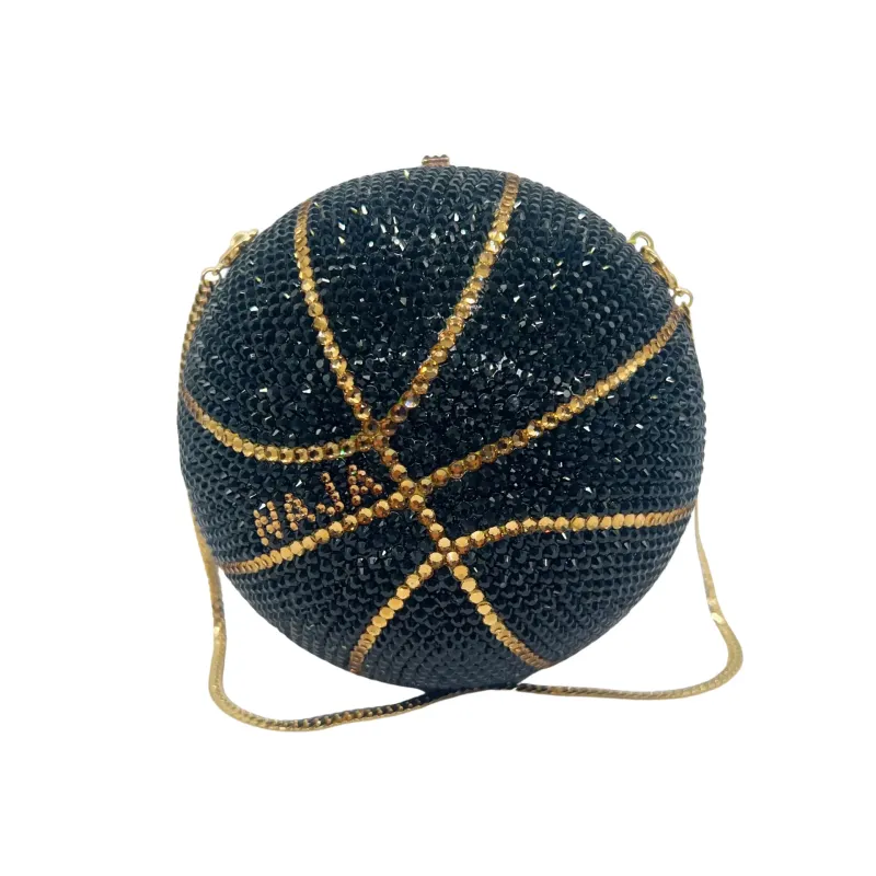 WHTUOHENG Rhinestone Basketball Evening Bag Crystal Wedding Clutch Women's Diamond Prom Handbag Lady Stones Party Clutch Bags