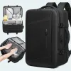 Backpack with Anti-Theft Vacuum Compression Travel Backpack,Expandable Backpacks with Pump for Airplanes